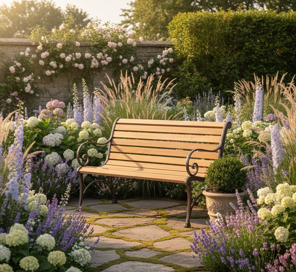 Hout in tuinmeubilair